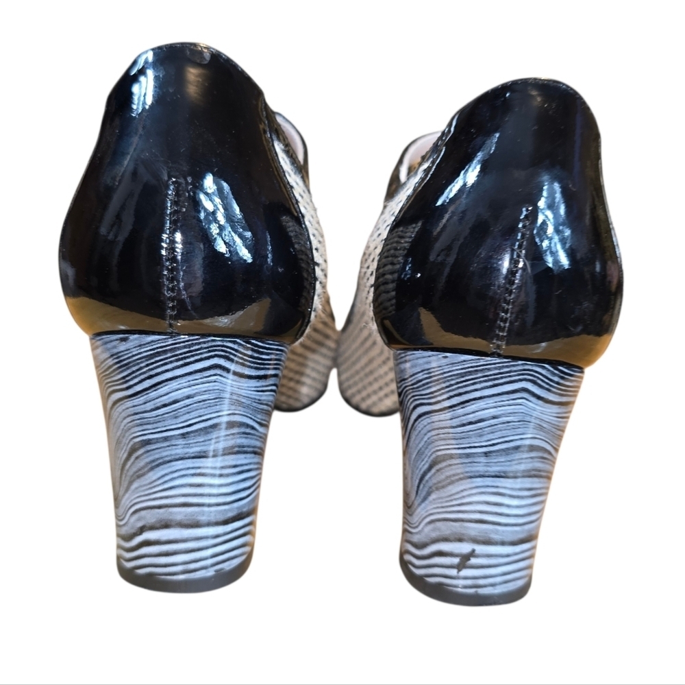 Dorking By Fluchos Rodin D8741 Mary Jane Pinup Heels Black/Anthracite Size 6.5 - Picture 6 of 13